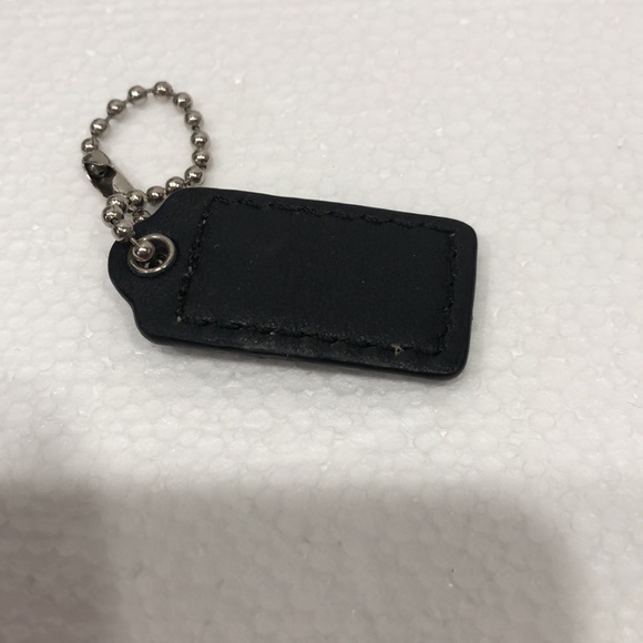 Coach Black Small Leather Tag - Picture 2 of 3